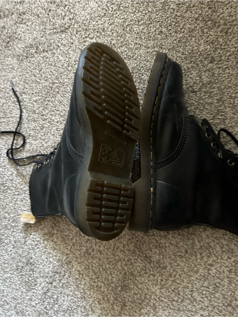 Dr. Martens Black Leather Lace-Up Combat Boots